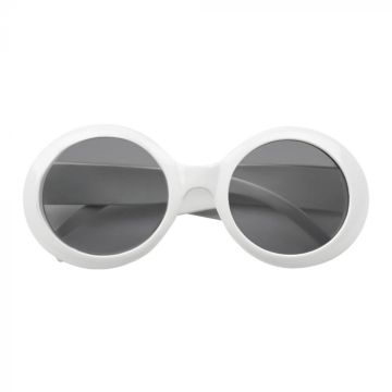 Ronde witte Jackie zonnebril - onesize
