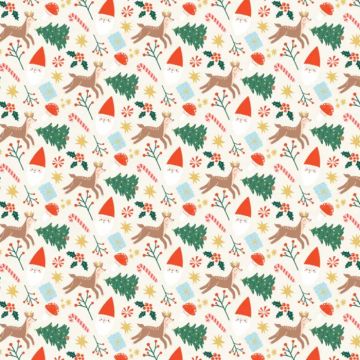 Kerstinpakpapier met kerstmotieven voor inpakken 70x200 cm