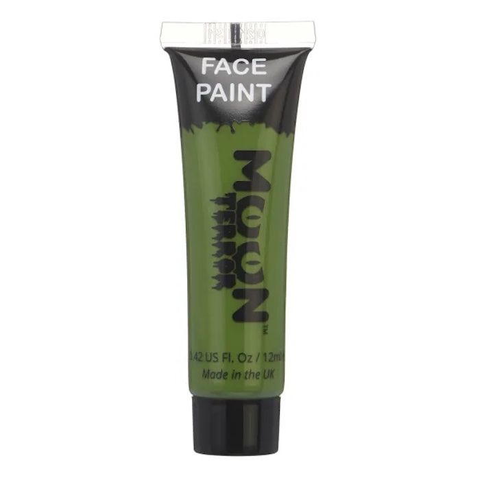 Halloween gezicht- en lichaamsverf, groen Moon Creations - 12 ml 