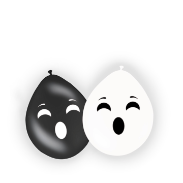 Spook ballonnen 8x - 30 cm