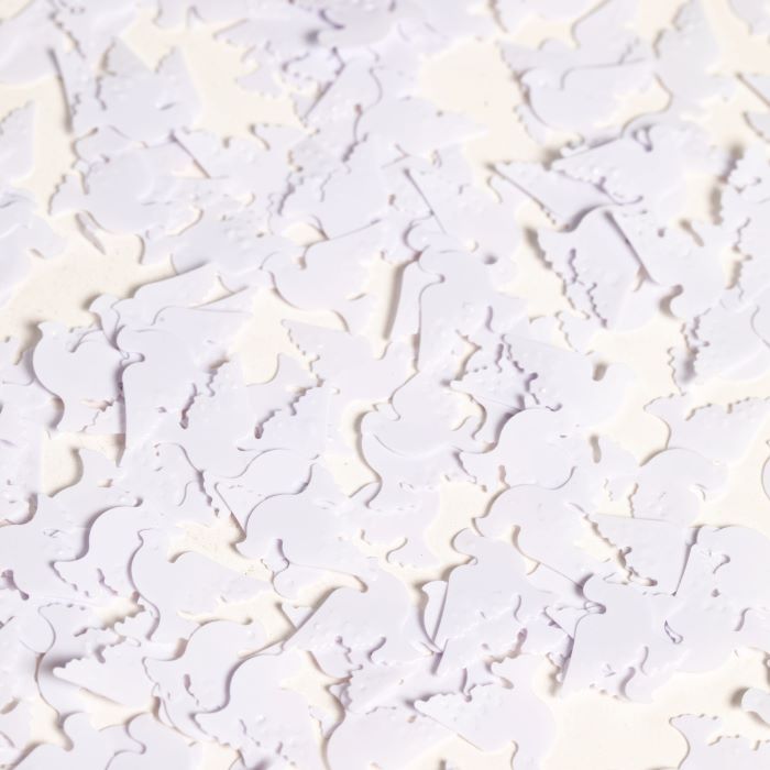 Witte duif tafelconfetti - 14 g