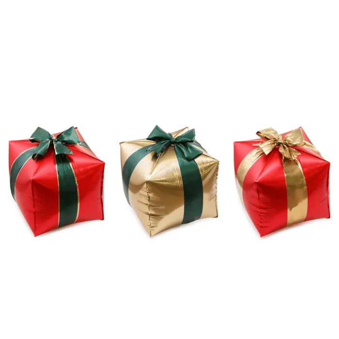 Folieballon cadeaus 3x - 34x36 cm