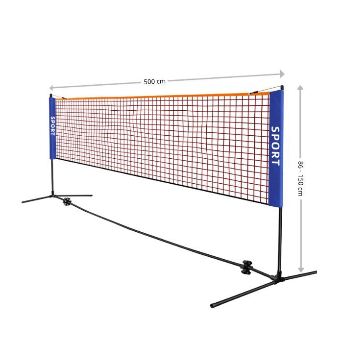 Voetbal tennis net / Volley net 5 meter