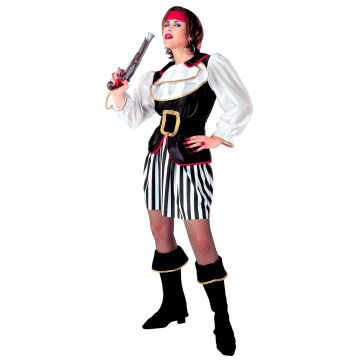 Elegante piratenkapiteinspak voor dames
