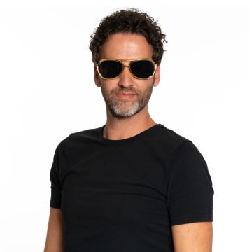 Elvis zonnebril goud unisex