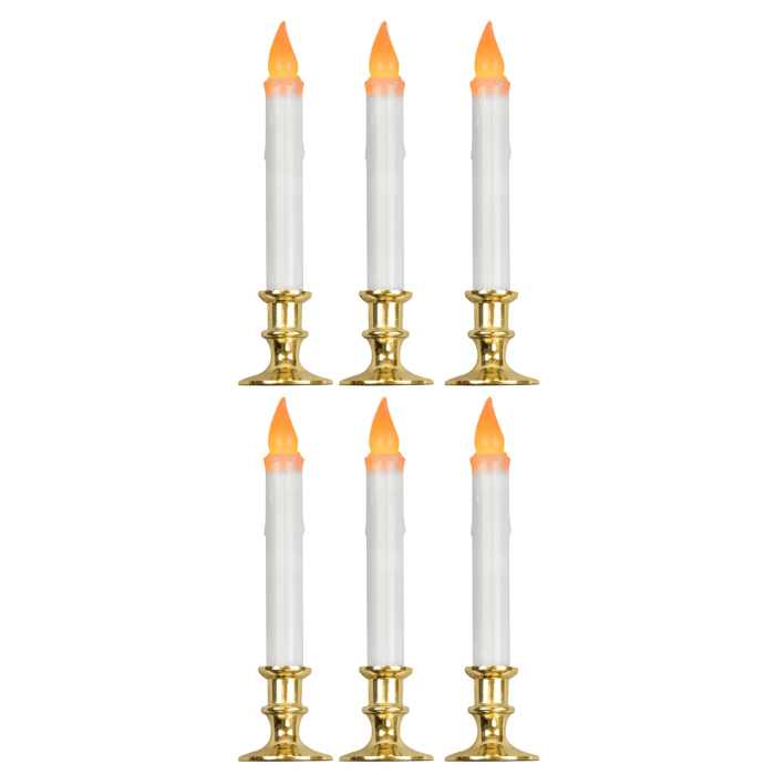 LED kaarsen 6x met timer - 23 cm