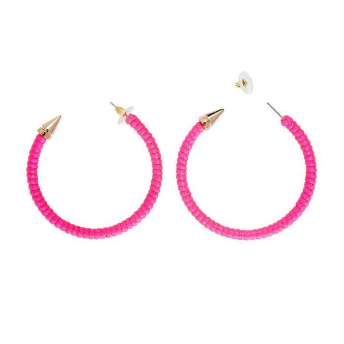 80's Oorringen Hoops Pink