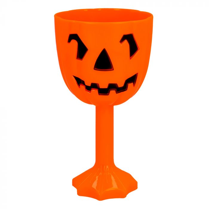 Pompoen beker van plastic - 375 ml