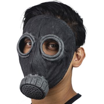 Zwart gasmasker in latex