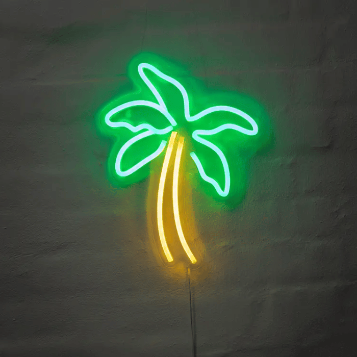 Palm neon LED bord - 31x25 cm