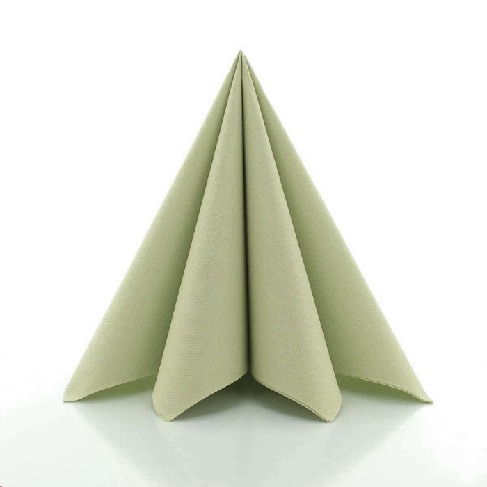 Luxe servetten olijfgroen 12x - 40x40 cm