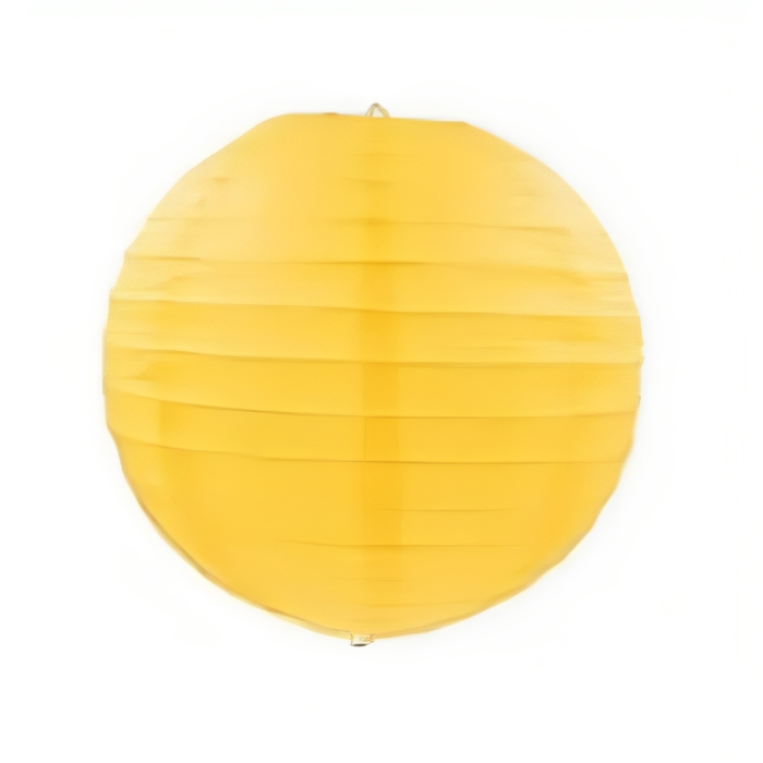 Gele papieren lantaarn 40 cm