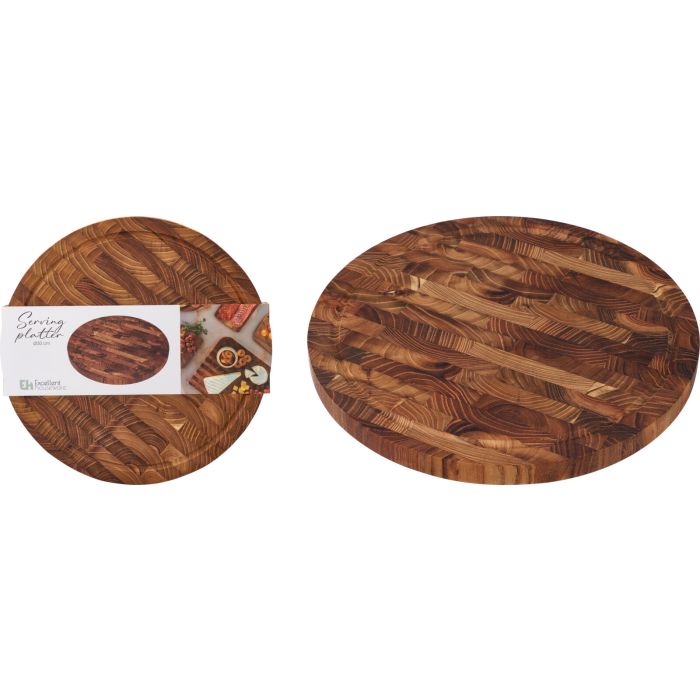 Rond serveerplank in teak Ø 30 cm