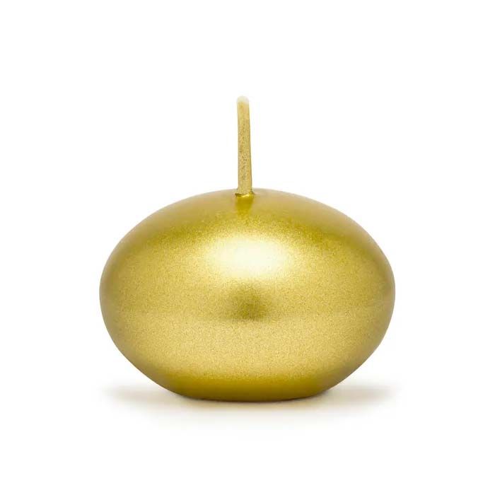 Drijvende Kaarsen Metallic Goud 5x - 4 cm