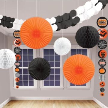 Halloween papieren decoraties - 9 delen