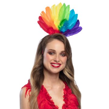 Regenboogkleurig haarband