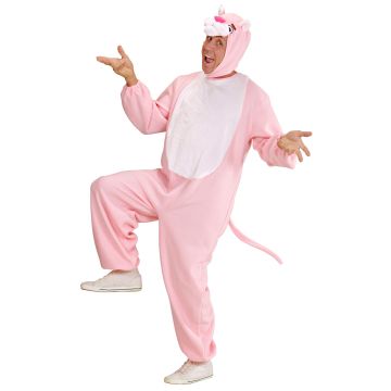Leuk roze panterkostuum voor volwassenen