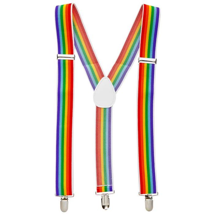 Regenboogkleurige bretels