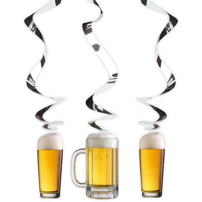 Hangende Bierglazen 3x . 80 x 13 cm
