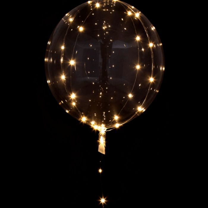 LED ballon 2x witte lichtsnoer 50 cm 3 m