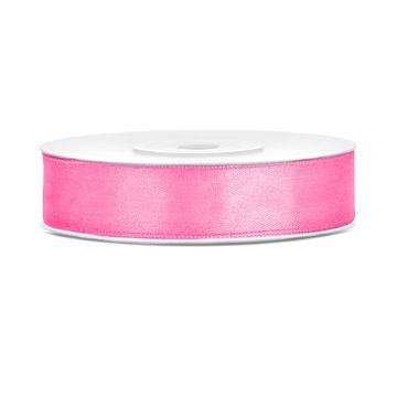 Pink satinband - 12 mm x 25 m