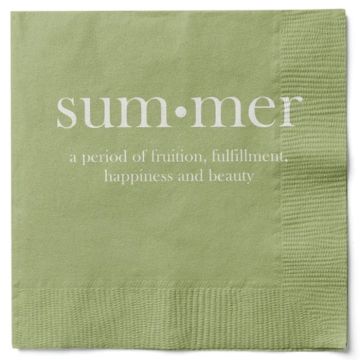 Servetten in groen met witte opschrift zomer 20x Het Oude Apotheek