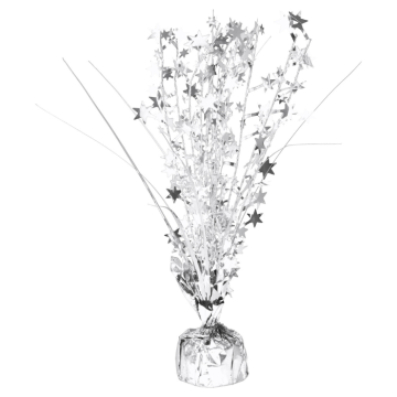 Ballongewicht sterren zilver 32 cm - 200 g
