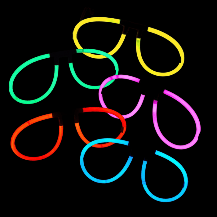 Glowstick brillen assorti - 5 delen