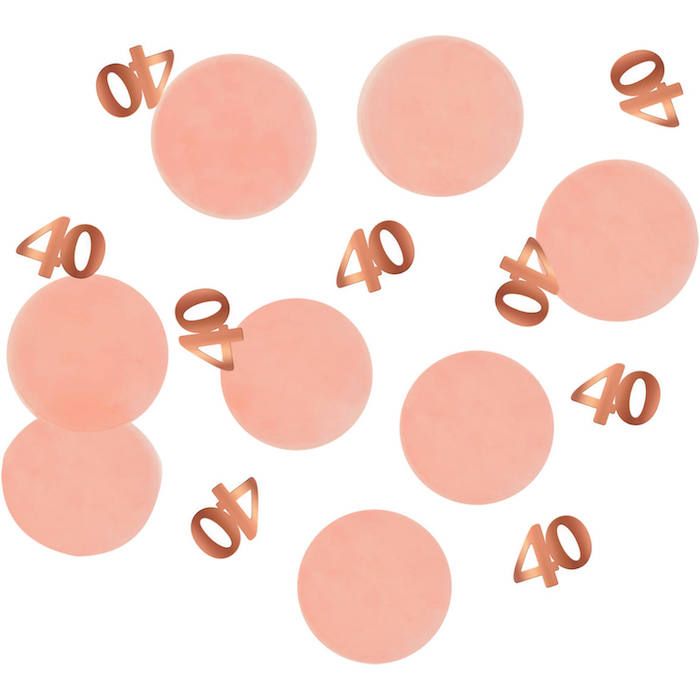 40 jaar Confetti Roze - 25 gram