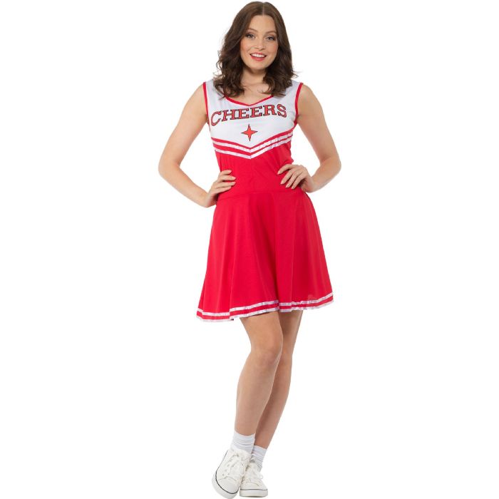 Cheerleader kostuum in rood