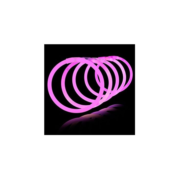 Roze kniklichtjes 100x - Zelflichtende armbanden