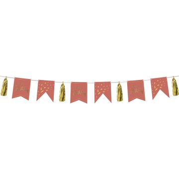 Happy Birthday Sling met Fringes Golden Dusk - 4 m