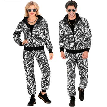 Disco joggingpak voor volwassenen in zilver