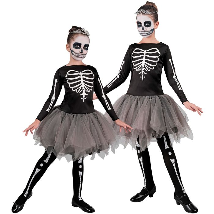 Ballerina skelet kostuum voor meisjes