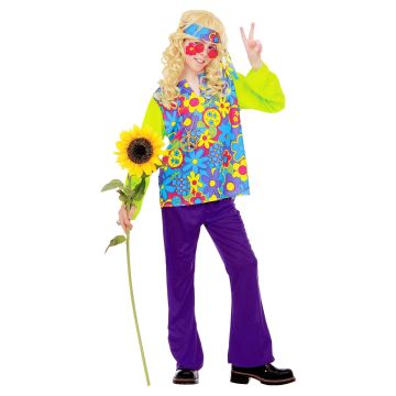 Hippie-set met hoofdband en ketting voor jongens