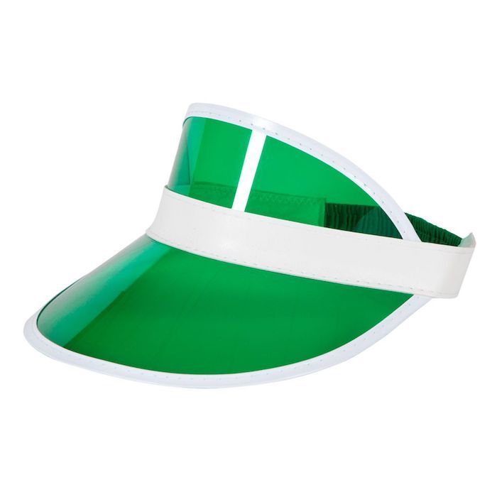 Zonneklep groene vizier - onesize