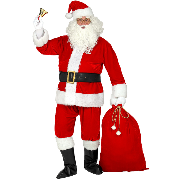Professioneel kerstman kostuum - 8 delen