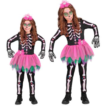 Skelet kostuum met tule voor meisjes