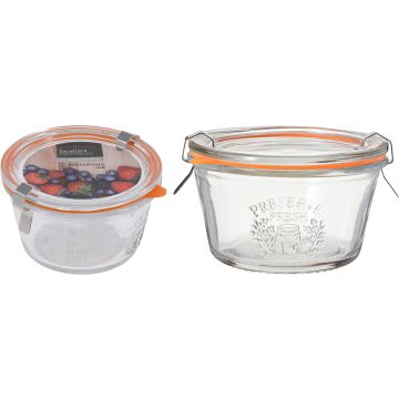 Opbergglas met glazen deksel en klemmen, 265 ml