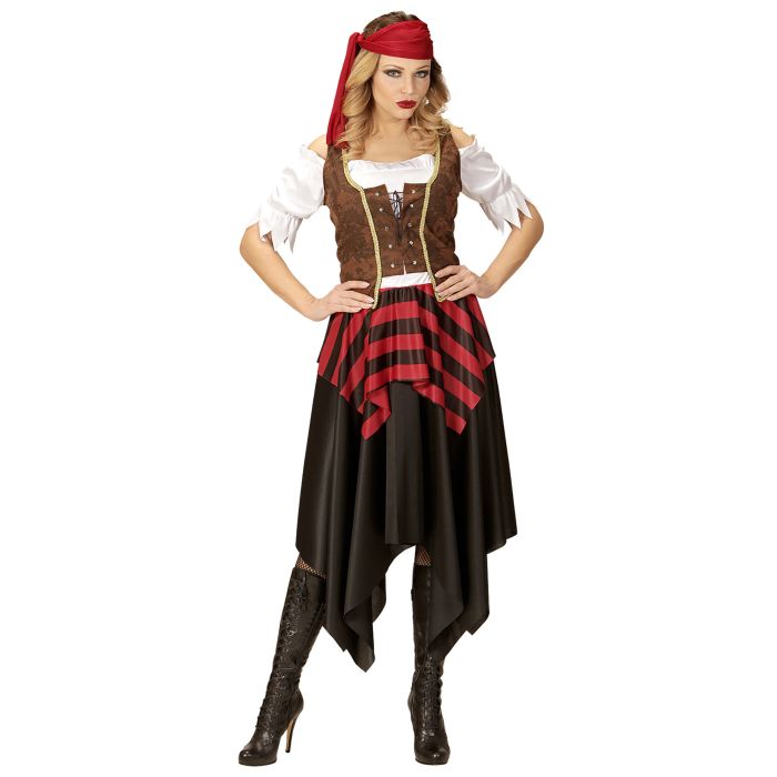 Elegant piratenkostuum met korset voor dames