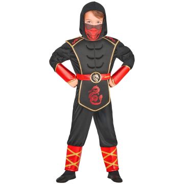 Zwart ninja kostuum voor kinderen