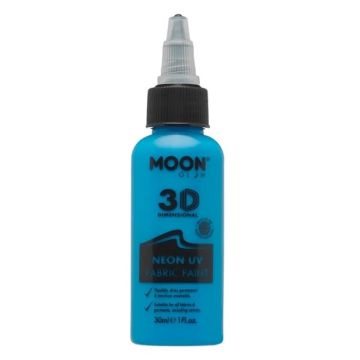 Neon UV Textielverf Blauw 30 ml Moon Creations