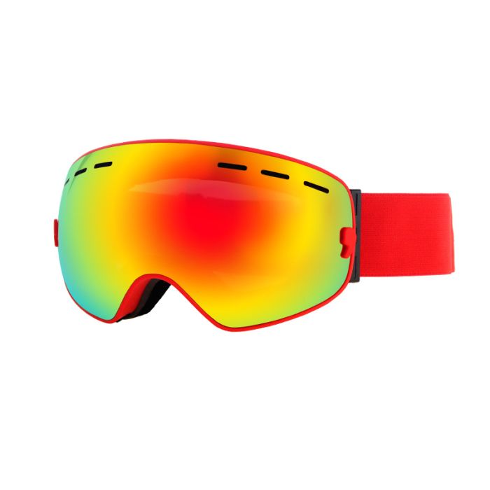 Skibril m. rode spiegelreflectie - onesize 