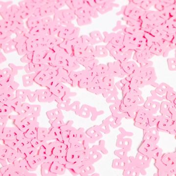 Roze baby letter tafelconfetti - 14 g