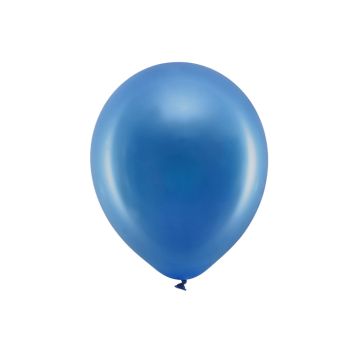 Metallic Donkerblauwe Ballonnen 10x - 30 cm