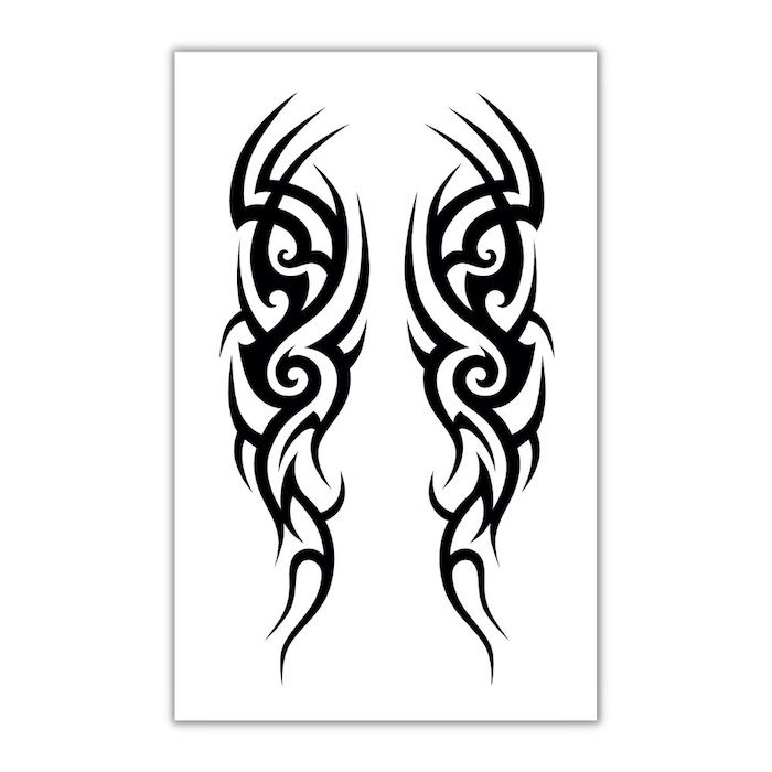 Tribal nep- en kunstmatige tatoeage 10.5x20cm 