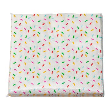 Servetten met muisjesdesign 16x - 33x33 cm
