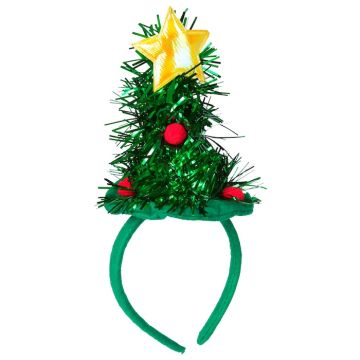 Kerstboom haarband met ster