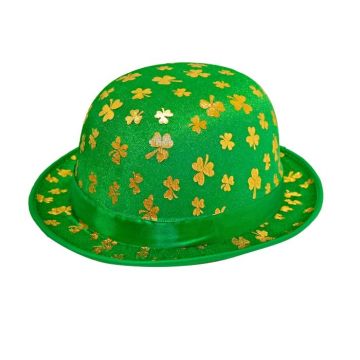 St. Patrick's Bowler Hat Met Klaver
