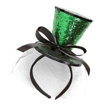 Mini Glitter Top Hat Groen